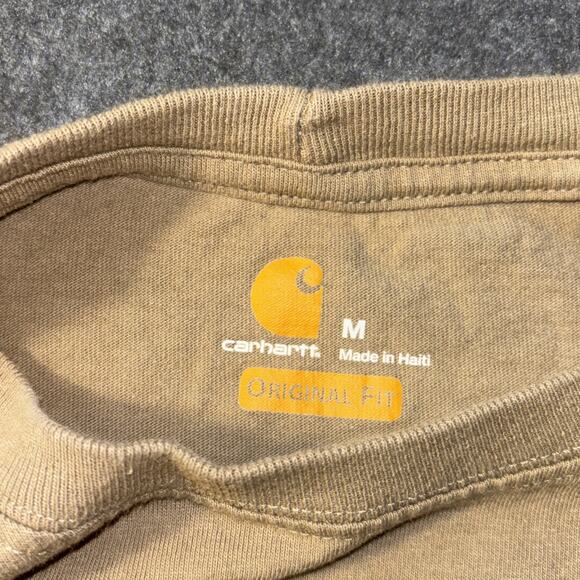 Lot of 2 Carhartt Short Sleeve Relaxed & Loose Fit T-Shirt Gray/Tan Mens' Sz M - Picture 2 of 8